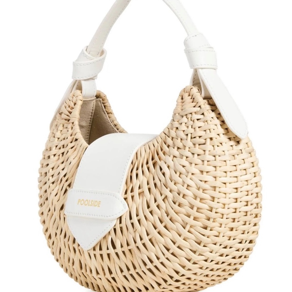 Poolside Le Croissant Rattan Shoulder Bag - Tags Included - Picture 12 of 14